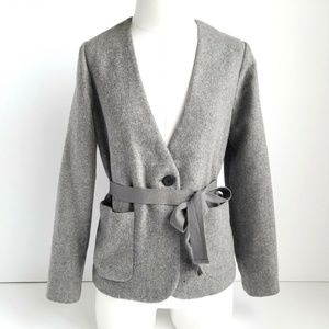Madewell Gray Belted Blazer